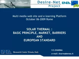 Multi media web site and e-learning Platform October 06-2009 Rome