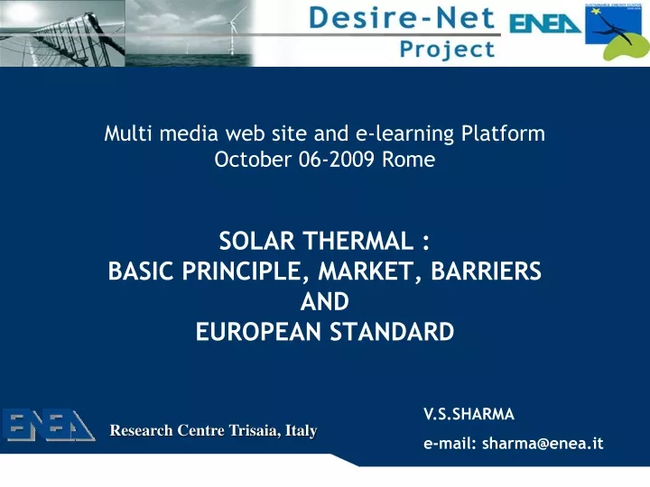 multi media web site and e learning platform october 06 2009 rome
