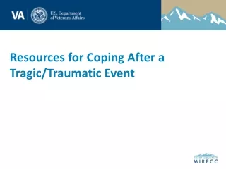 Resources for Coping After a Tragic/Traumatic Event