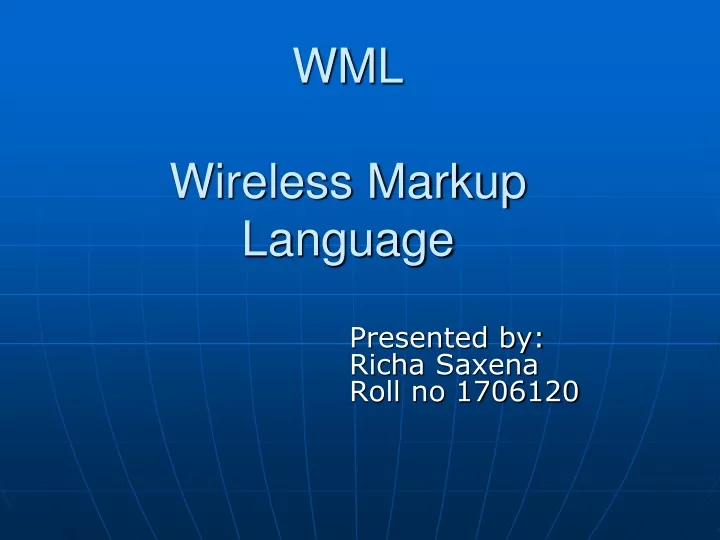 wml wireless markup language