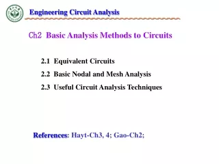 Ch2  Basic Analysis Methods to Circuits