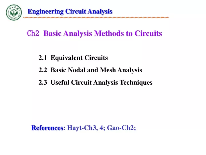 engineering circuit analysis