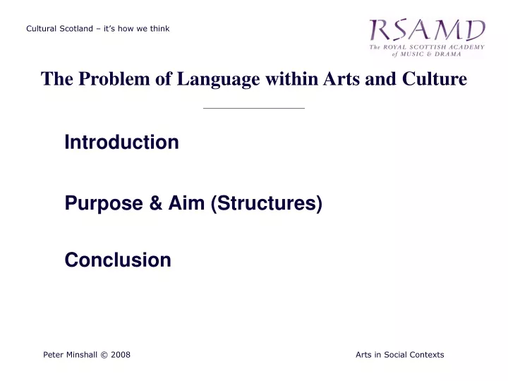 introduction purpose aim structures conclusion