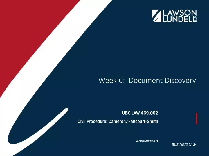 week 6 document discovery