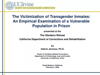 The Victimization of Transgender Inmates: