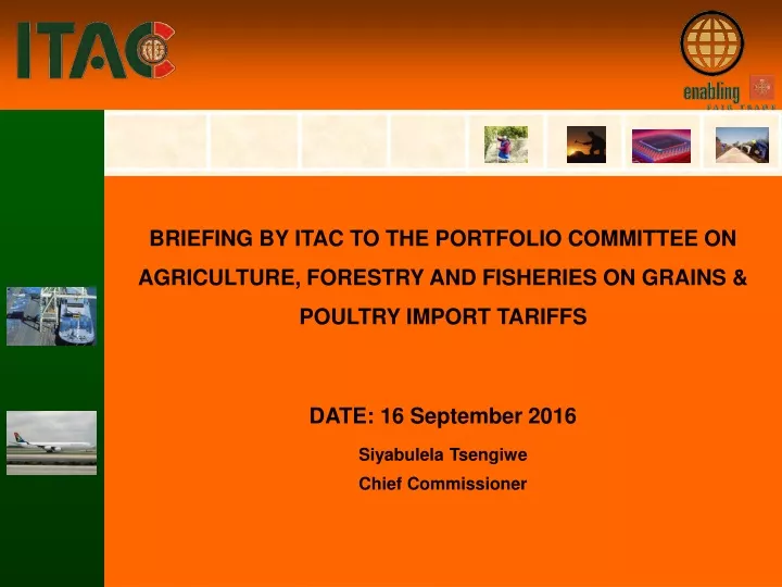 briefing by itac to the portfolio committee