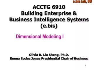 ACCTG 6910 Building Enterprise &amp;  Business Intelligence Systems (e.bis)