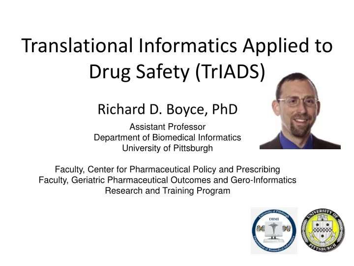 translational informatics applied to drug safety triads