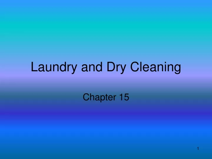 laundry and dry cleaning