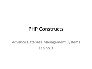 PHP Constructs