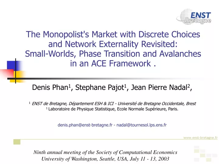 the monopolist s market with discrete choices