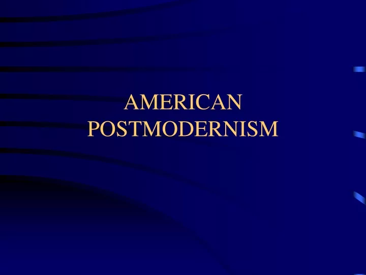 american postmodernism