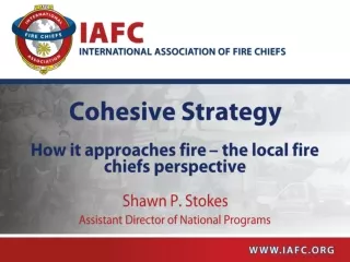 Cohesive Strategy How it approaches fire – the local fire chiefs perspective