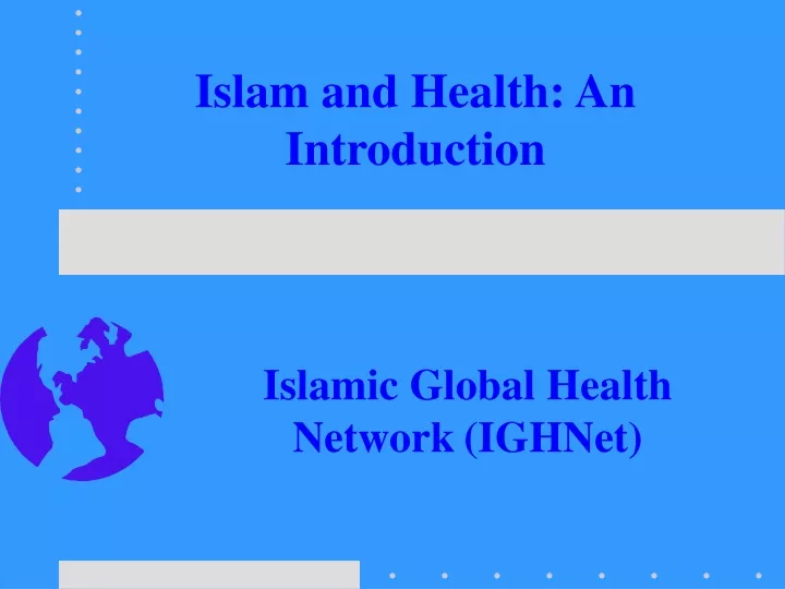 islam and health an introduction