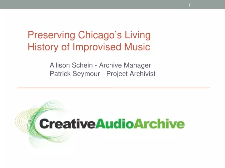 preserving chicago s living history of improvised music