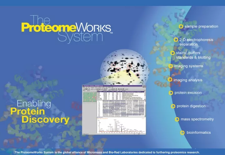 the proteomeworks system is the global alliance