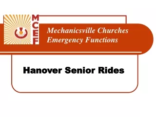 Mechanicsville Churches  Emergency Functions