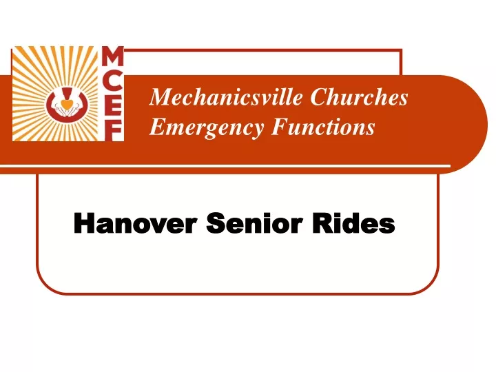 mechanicsville churches emergency functions