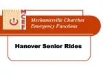 Mechanicsville Churches  Emergency Functions