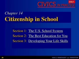 Chapter 14 Citizenship in School