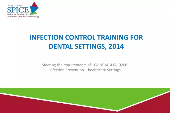 infection control training for dental settings 2014