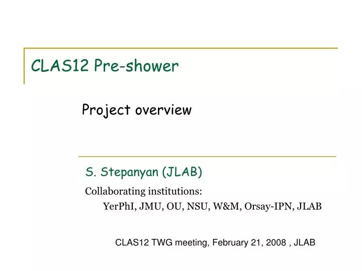 clas12 pre shower