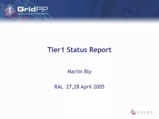 Tier1 Status Report