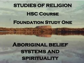 STUDIES OF RELIGION HSC Course  Foundation Study One