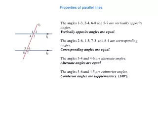 Properties of parallel lines