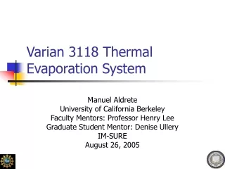 Varian 3118 Thermal Evaporation System