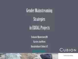 Gender Mainstreaming Strategies  in EQUAL Projects  Evaluator Mpowerment2M Karsten Juul-Olsen