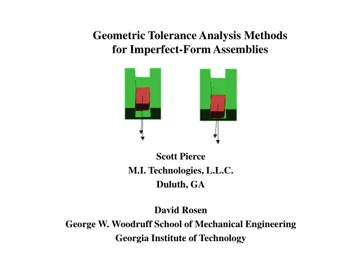 geometric tolerance analysis methods