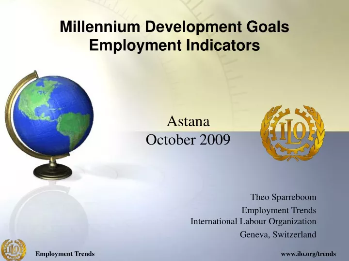 millennium development goals employment indicators