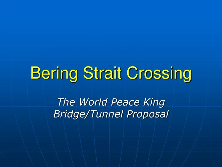 bering strait crossing