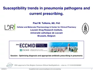 Susceptibility trends in pneumonia pathogens and current prescribing .