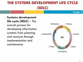 THE SYSTEMS DEVELOPMENT LIFE CYCLE (SDLC)