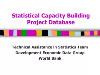 Statistical Capacity Building Project Database