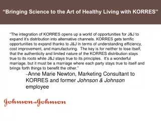 “Bringing Science to the Art of Healthy Living with KORRES”