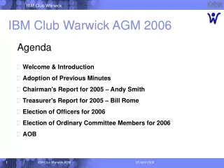 IBM Club Warwick AGM 2006