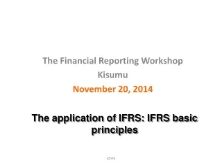 The  Financial Reporting Workshop Kisumu November 20, 2014