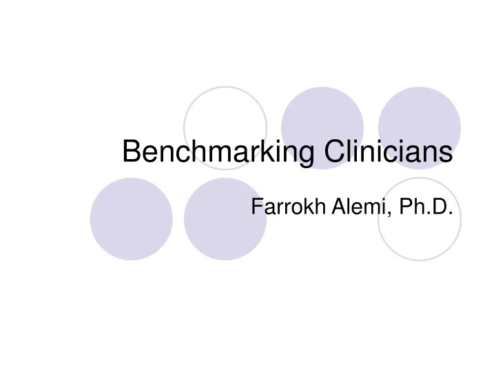 benchmarking clinicians
