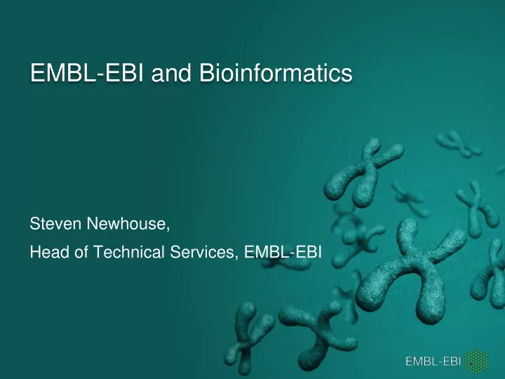 embl ebi and bioinformatics