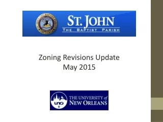 Zoning Revisions Update  May 2015
