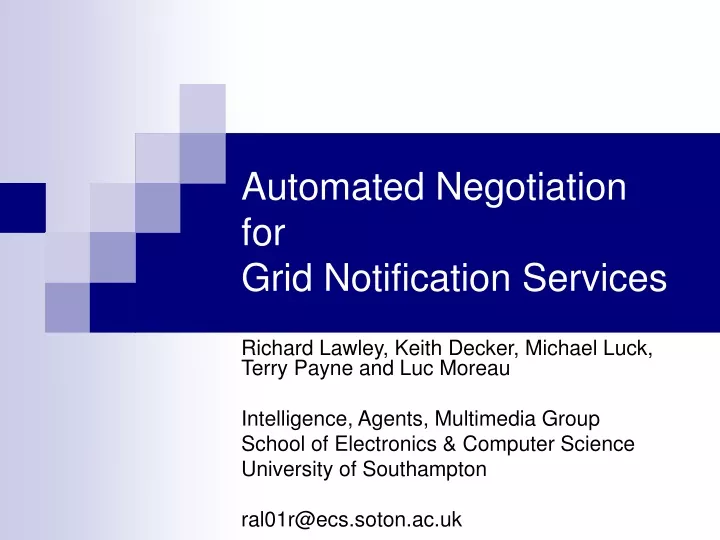 automated negotiation for grid notification services