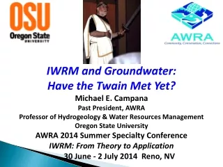 IWRM and Groundwater: