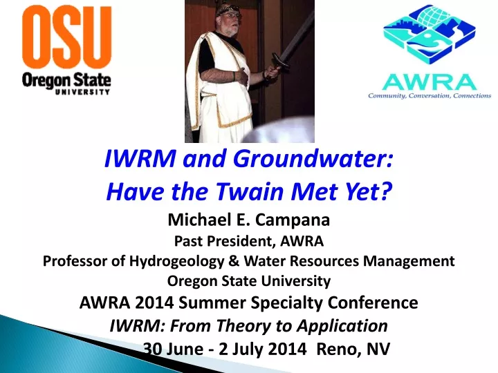 iwrm and groundwater have the twain