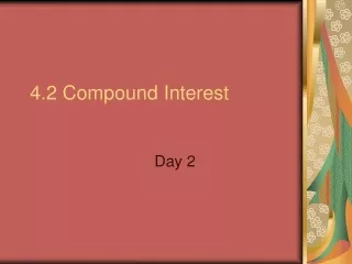 4.2 Compound Interest