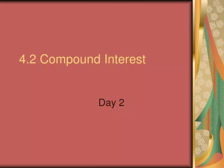 4 2 compound interest