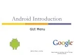 Android Menu Example - slide 1