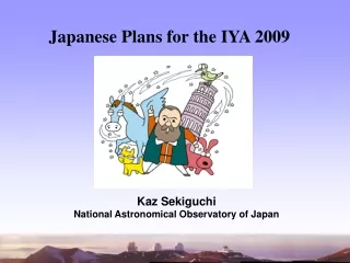 Japanese Plans for the IYA 2009